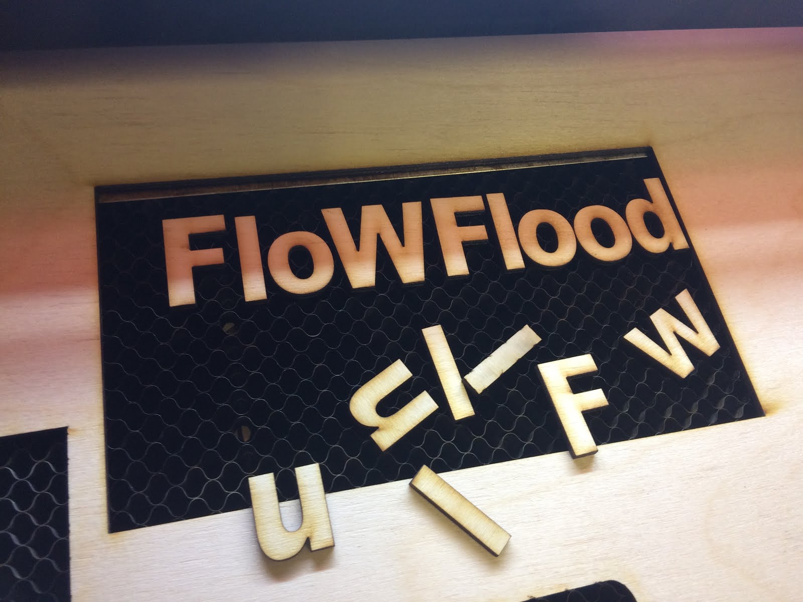 Laser cut letters