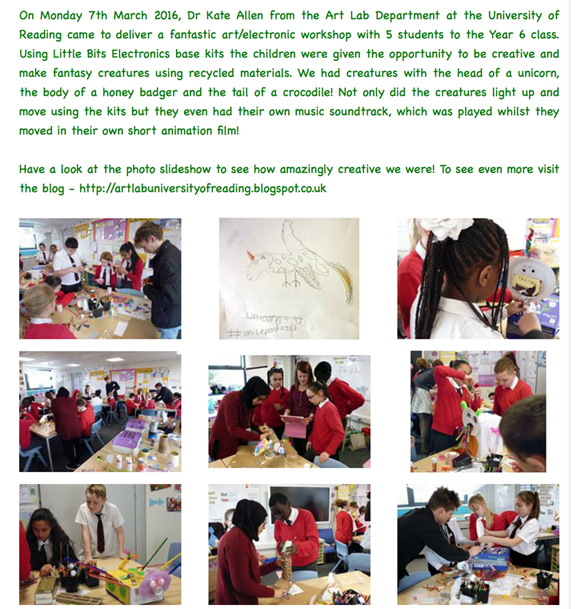 St Michael's Primary School wrokshop report